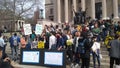 Student and XR Environmental Protest Outside Museum of Natural History in New York, NY. USA