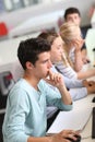 Students attending class Royalty Free Stock Photo