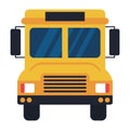 students bus front view Royalty Free Stock Photo