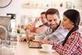 Students in a cafe