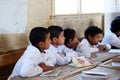 Students in classroom sitting on their disks