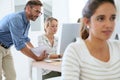 Students in classroom with teacher Royalty Free Stock Photo