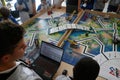 Students competing during the Lego Challenge robotics competition in Mallorca wide