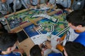 Students competing during the Lego Challenge robotics competition in Mallorca wide