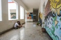 Students in corridor Art School San Alejandro Havana Royalty Free Stock Photo