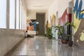 Students in corridor Art School San Alejandro Havana Royalty Free Stock Photo