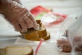 Students of coworkers making food for charity or homeless people