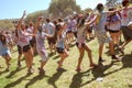 Students dance together Spring Festival