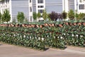 Students doing military training