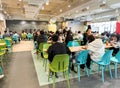 20 2 2023 Students are eating in Union Restaurant, University of Hong Kong (HKU