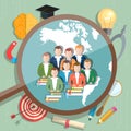 Students and Education online concept international education