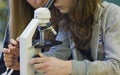 Students experimenting and discovering in science class