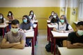 Students with face mask at school