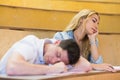 Students falling asleep during class Royalty Free Stock Photo