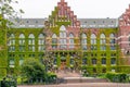 Students in front of university library Lund Sweden