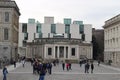 Students gathering around trinity university college in Dublin Ireland. Royalty Free Stock Photo