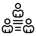 Students group icon, outline style Royalty Free Stock Photo