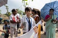 Students with guardians participated in ten million tree plantation drive during Amrit Brikhya Abhiyan in Guwahati, Assam, India 