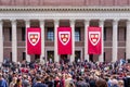 Students of Harvard University gather for their graduation ceremonies on Commencement Day Royalty Free Stock Photo