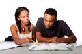 Students helping studying together Royalty Free Stock Photo