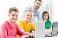 Students at the informatics and programming lesson Royalty Free Stock Photo