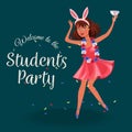 Students knees-up poster