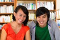 Students in library are a learning group Royalty Free Stock Photo