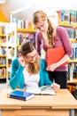 Students in library are a learning group Royalty Free Stock Photo