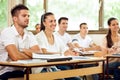 Students listening to a lecture