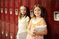 Students by Lockers Royalty Free Stock Photo