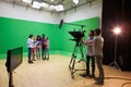 Students On Media Studies Course In TV Studio Royalty Free Stock Photo