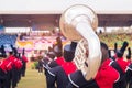 Students military band with tuba Royalty Free Stock Photo