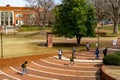 At North Carolina State University Students are Glued to their Cell Phones as they Walk Between Classes.