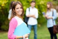 Students at the park