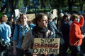 Students protesting at climate rally in Melbourne