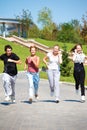 Students running Royalty Free Stock Photo