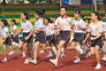 Students in a Running Competition Royalty Free Stock Photo