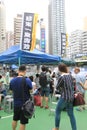 Students singing event for memorizing China Tiananmen Square protests of 1989 Royalty Free Stock Photo