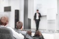 Students sitting in the hall during a business seminar Royalty Free Stock Photo