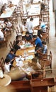 Students are studying inside Mehmood Hassan Library Royalty Free Stock Photo