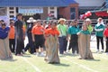 Students tug of war competition. Competition in Primary School.