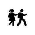 Students walk school icon. Element of back to school illustration icon. Signs and symbol collection icon for websites, web design