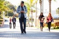 Students Walking Outdoors On University Campus Royalty Free Stock Photo