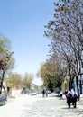 Students were walking to the school in Kabul city, Afghanistan