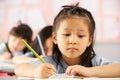 Students Working At Desks In Chinese School