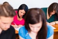 Students Writing Exam Royalty Free Stock Photo