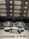 Studer tape machine in a studio of Freddy Mercury in Montreux Royalty Free Stock Photo