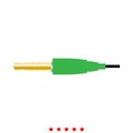 Studio / audio cable connector or mini jack icon . Different color . Royalty Free Stock Photo