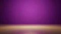 Studio backdrop with a vibrant purple wall and a textured beige floor Royalty Free Stock Photo