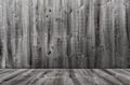 Studio background,Grey Wood wall texture with washed old wooden panel striped with grain surface floor,Horizon Backdrop Product Royalty Free Stock Photo